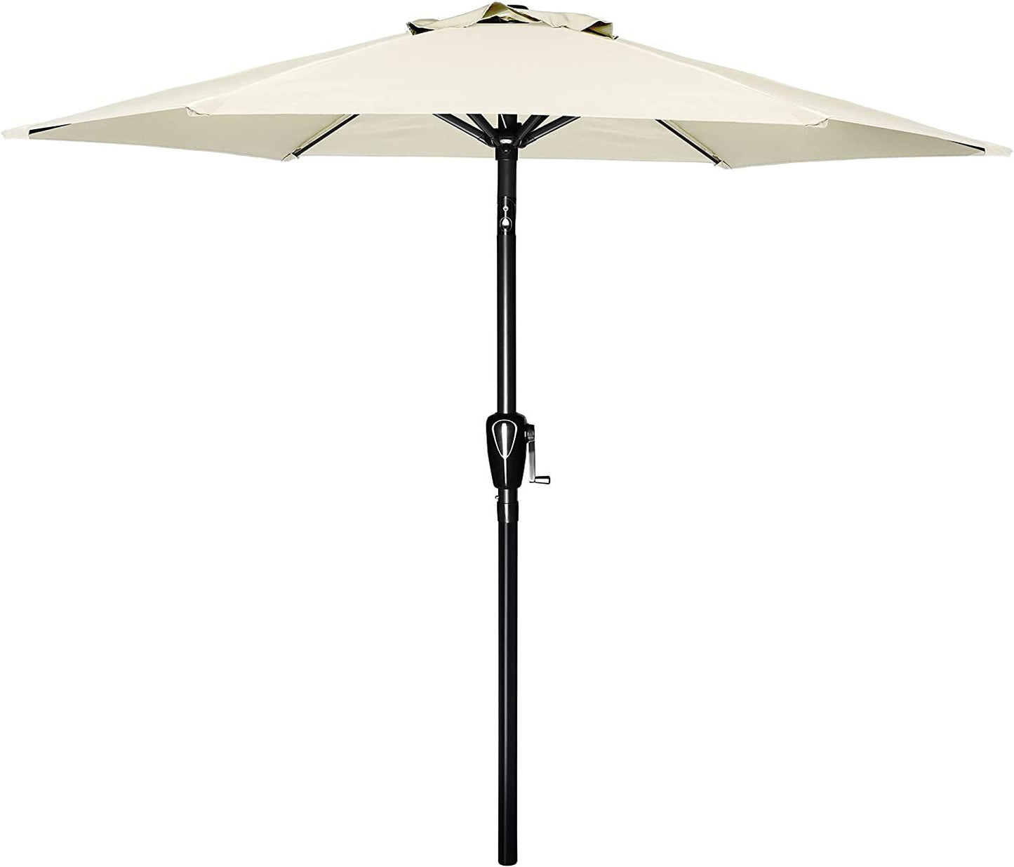 7.5 ft Polyester Crank Market Patio Umbrella with Tilt and Rust Resistant