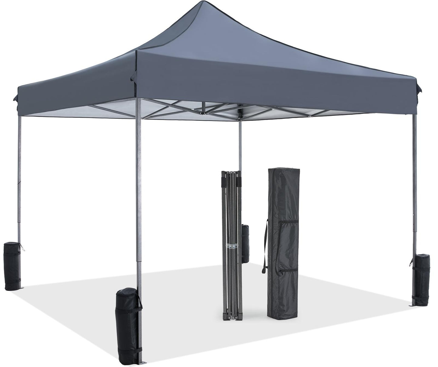 10 x 10ft Pop Up Canopy Tent Easy Setup Outdoor Shade Instant Portable Sun Shelter Canopy Tent for Parties Camping Beach