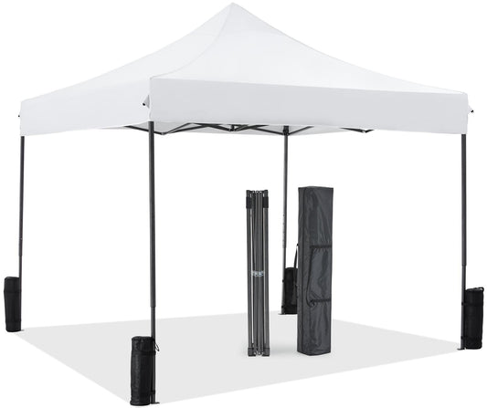 10 x 10ft Pop Up Canopy Tent Easy Setup Outdoor Shade Instant Portable Sun Shelter Canopy Tent for Parties Camping Beach